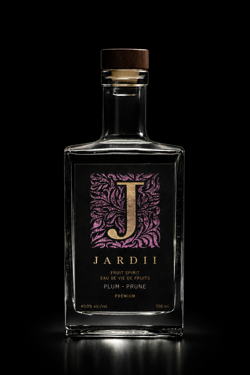 Jardii plum rakija fruit brandy bottle — heritage Balkan plum