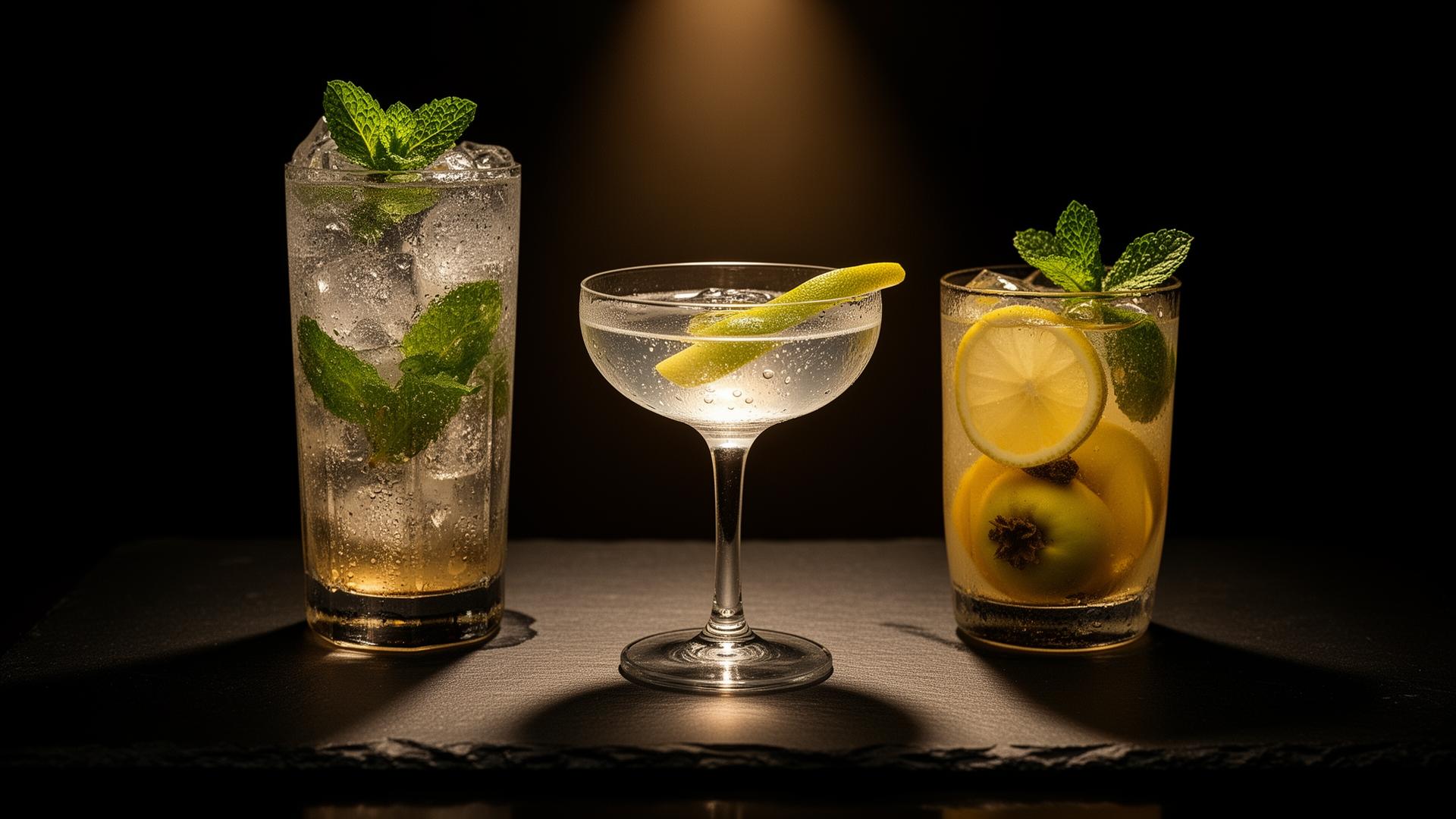 Three Jardii cocktails